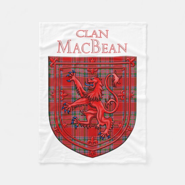 MacBean Tartan Scottish Play Lejon Rampant Fleecefilt (Framsidan)
