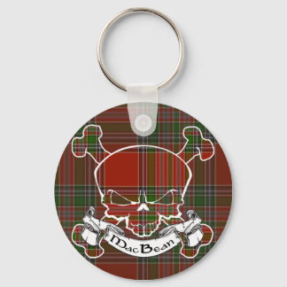 MacBean Tartan Skull Nyckelring