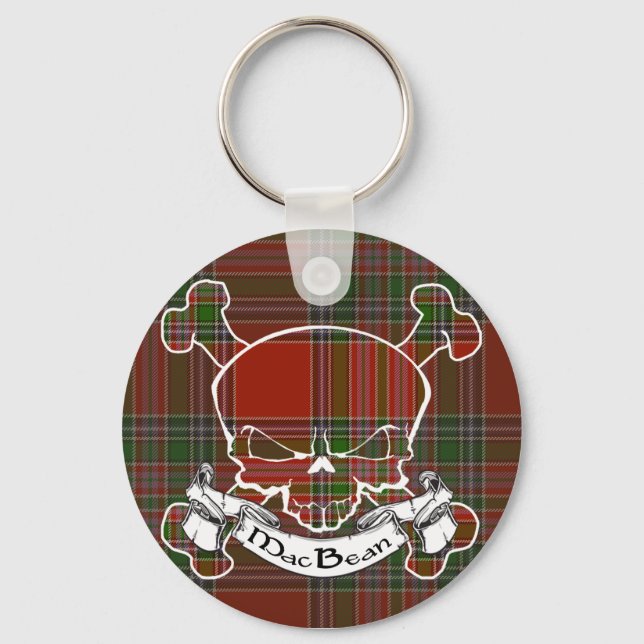 MacBean Tartan Skull Nyckelring (Framsida)