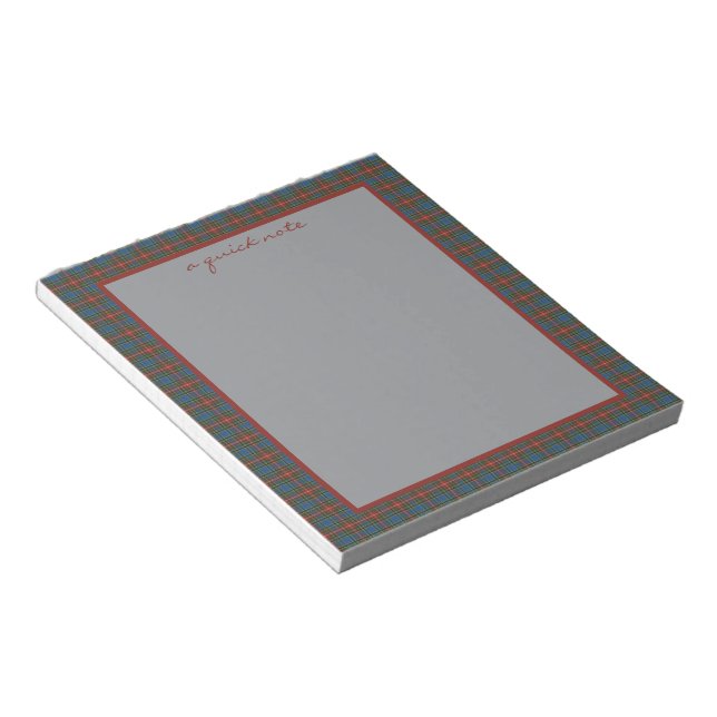 MacBeth Ancient Original Scottish Tartan  Anteckningsblock (Vinklad)