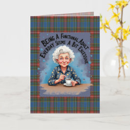 MacBeth Ancient Scottish Tartan Humorous Birthday Kort