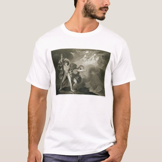 Macbeth, Banquo och de tre häxorna på heathen Tee Shirt (Framsida)