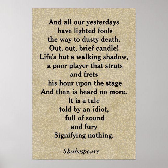 Macbeth-citat - poster (Framsidan)