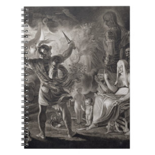 Macbeth de tre häxorna och Hecate agerar in dropp Anteckningsbok