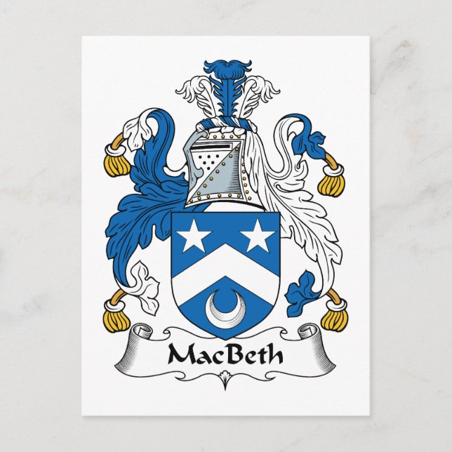 MacBeth Family Crest Vykort (Framsida)