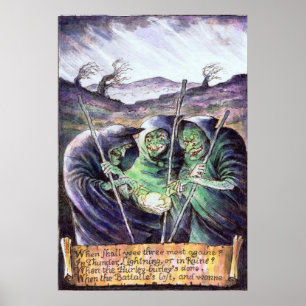 Macbeth häxaaffisch poster