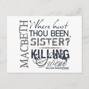Macbeth Killing Swine Quote Vykort