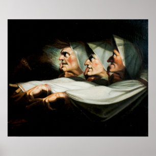 "Macbeth", Konstig Sisters av Henry Fuseli Poster