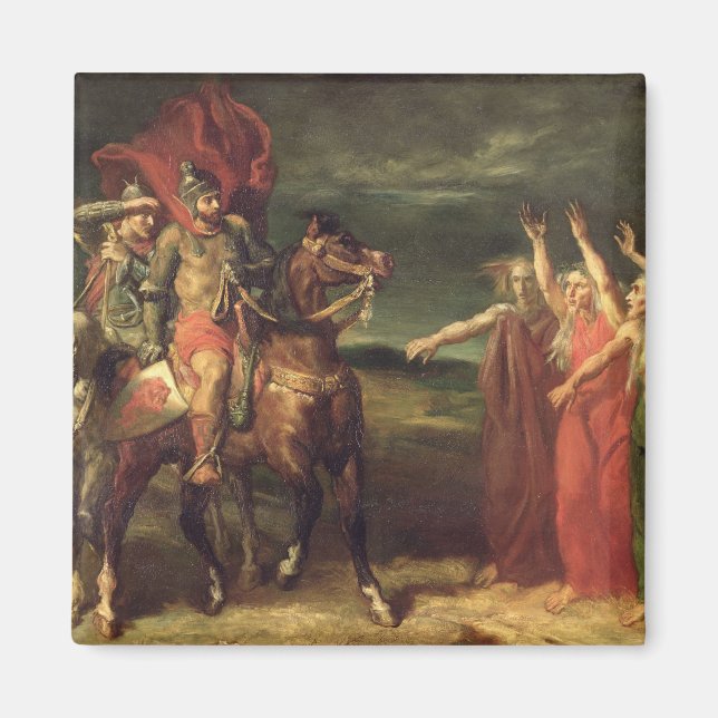 Macbeth och de tre häxorna, 1855 magnet (Framsidan)