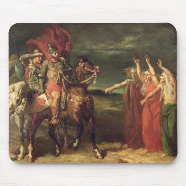 Macbeth och de tre häxorna, 1855 musmatta (Framsidan)