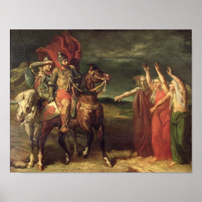 Macbeth och de tre häxorna, 1855 poster (Framsidan)