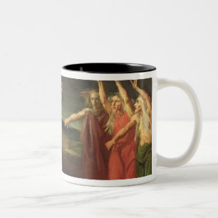 Macbeth och de tre häxorna, 1855 Två-Tonad mugg