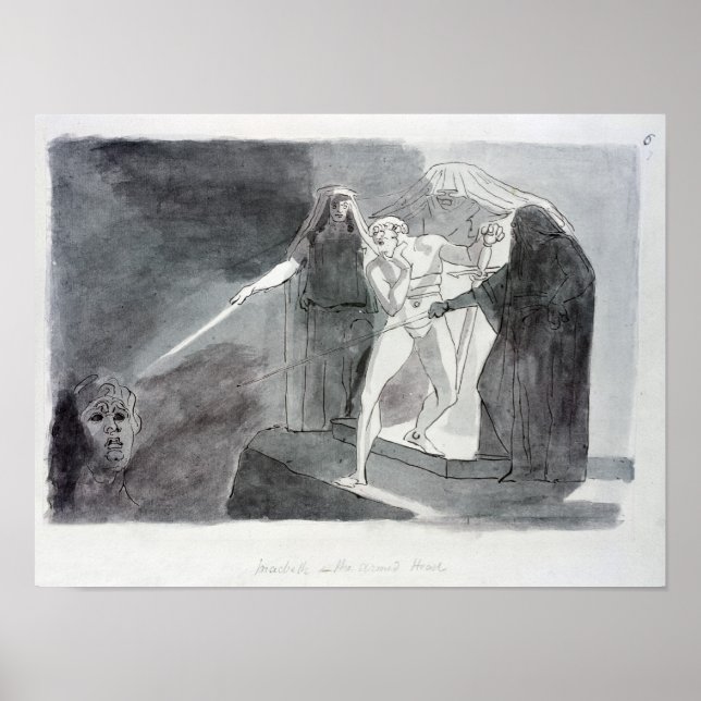 Macbeth och det väpnade huvudet poster (Framsidan)