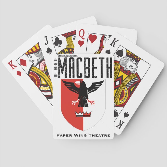Macbeth - papper vingeTheatre - leka kortet Spel Kort (Baksidan)