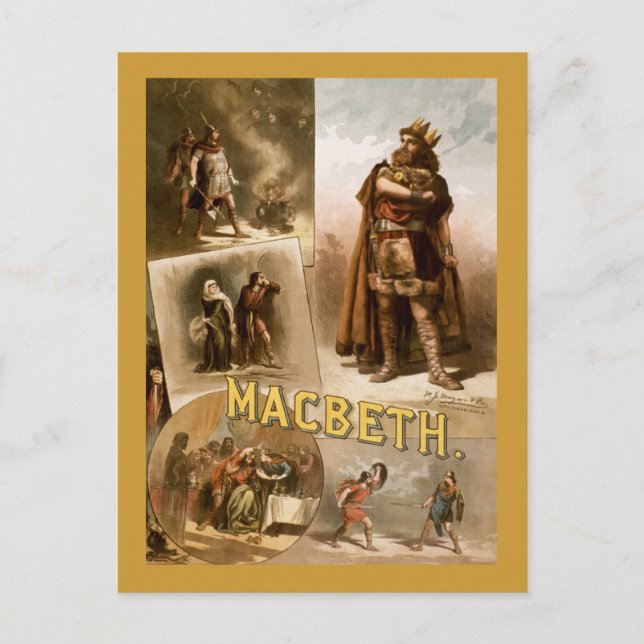 Macbeth, Play 1884 Vykort (Framsida)