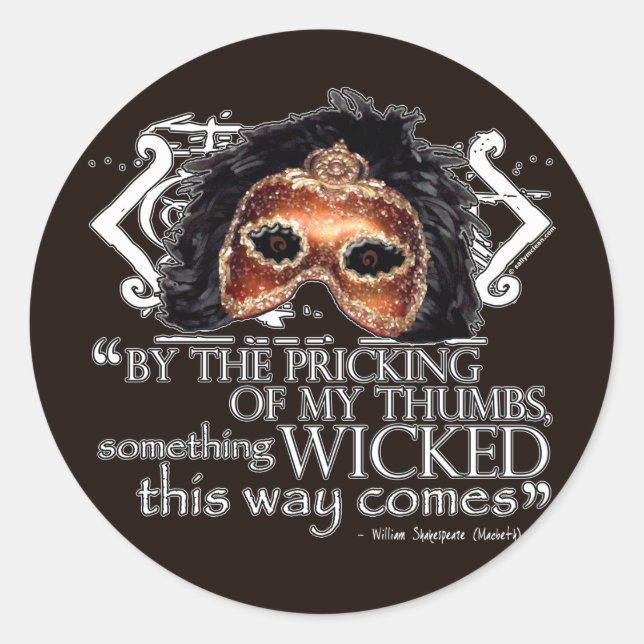 Macbeth Quote Runt Klistermärke (Framsida)