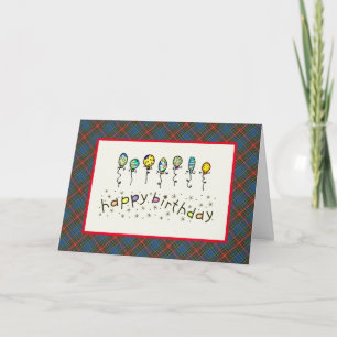 MacBeth Tartan Birthday Card Kort