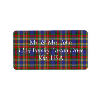 MacBeth Tartan-etikett Adressetikett