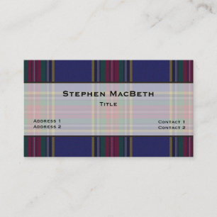 MacBeth Tartan Play Anpassningsbar Visitkort