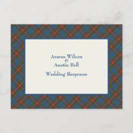 MacBeth Tartan Postcard Bröllop Response Vykort