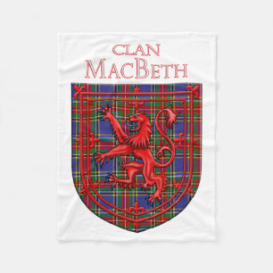 MacBeth Tartan Scottish Play Lejon Rampant Fleecefilt