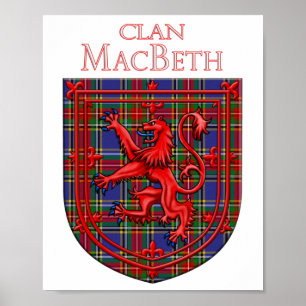 MacBeth Tartan Scottish Play Lejon Rampant Poster
