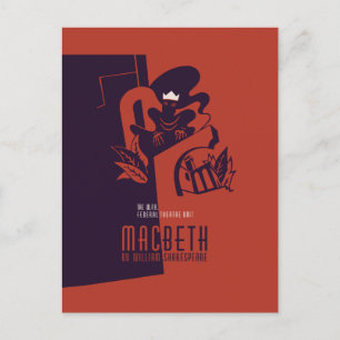MacBeth William Shakespeare Vykort