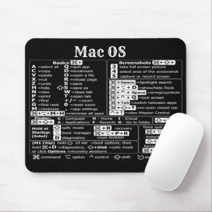 Macbook Mac OS-kortkommandosymbolkontorslärare Musmatta
