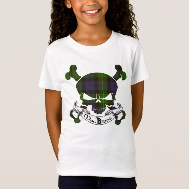MacBride Tartan Skull Tee Shirt (Framsida)