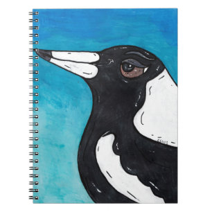 Macca the Magpie Anteckningsbok Med Spiral