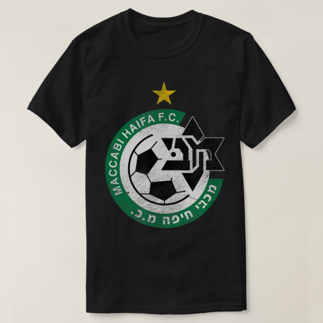 Maccabi Haifa Shirt FC Football klubb Israel T Shirt (Design framsida)