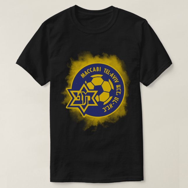 Maccabi Tel Aviv FC Football klubb Israel T Shirt (Design framsida)