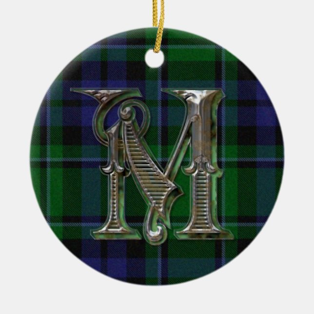 MacCallum Play Monogram-ornament Julgransprydnad Keramik (Framsidan)