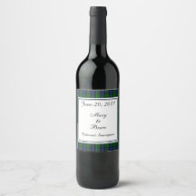 MacCallum Scottish Bröllop Vin-etikett