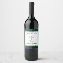 MacCallum Scottish Bröllop Vin-etikett Vinflaska Etikett