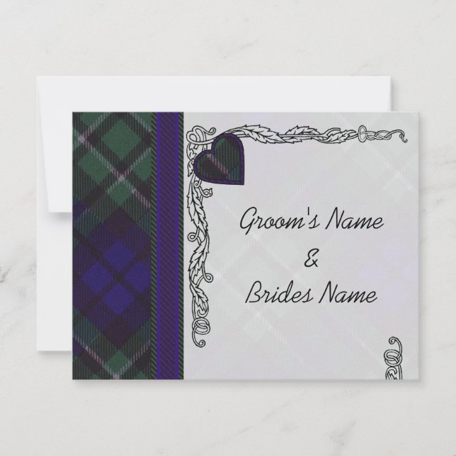 MacCallum Scottish Tartan Heart Design OSA Kort (Framsida)