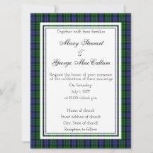 MacCallum Scottish Wedding-inbjudan