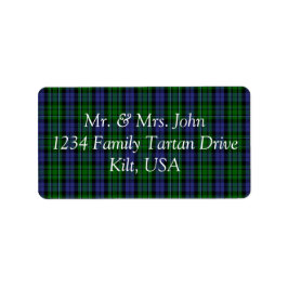 MacCallum Tartan-etikett Adressetikett