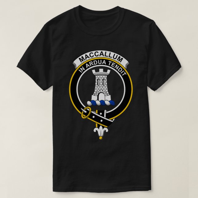 MacCallum Vapensköld Tartan Klan Scottish Klan T Shirt (Design framsida)
