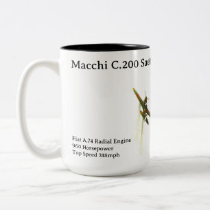 Macchi C.200 Saetta-flygplan mugg