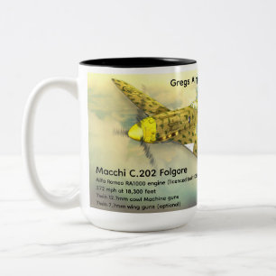 Macchi C.202 Folgore Två-Tonad Mugg