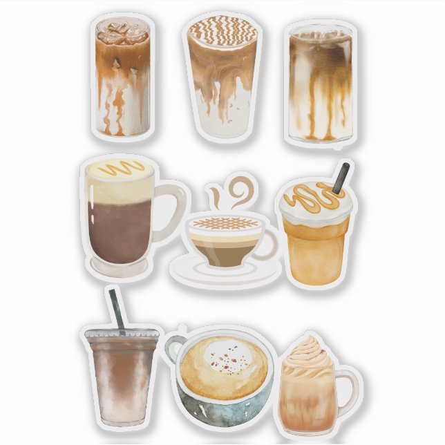 Macchiato Collage Klistermärken (Framsida)