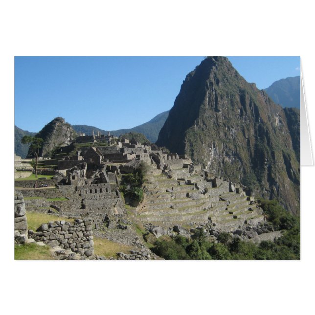 Macchu Picchu Hälsningskort (Framsidan Horizontal)