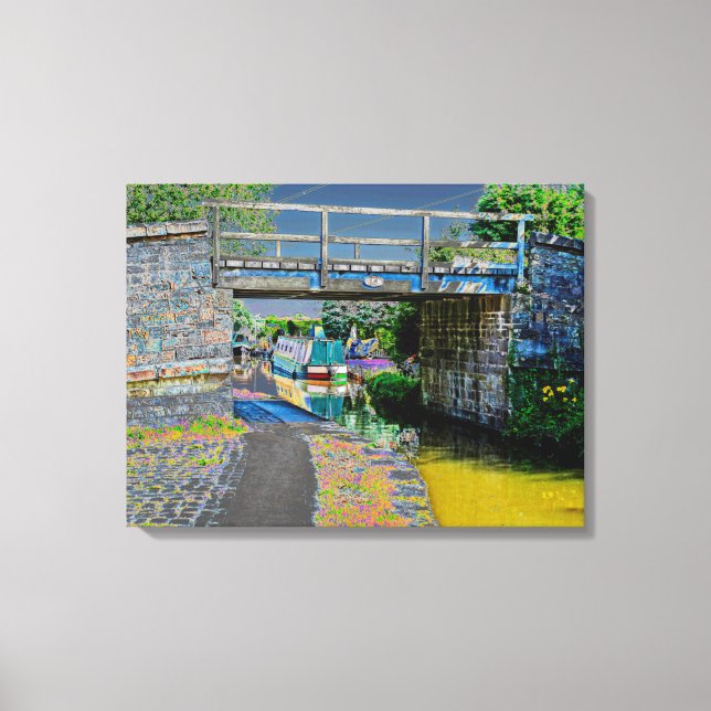 Macclesfield Canal Card Acrylic Print Canvastryck (Framsida)