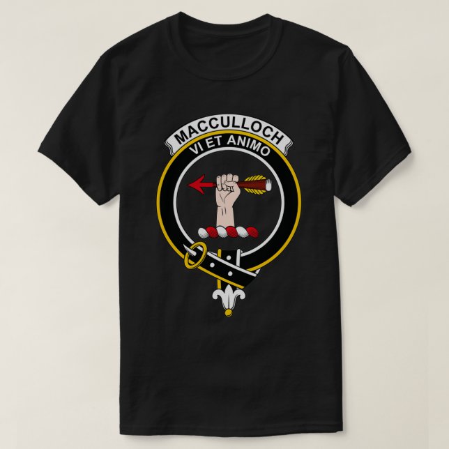 MacCulloch Vapensköld Tartan Klan Scottish Klan T Shirt (Design framsida)