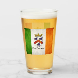 MacDermott Surname på Irish Flagga Glaskopp