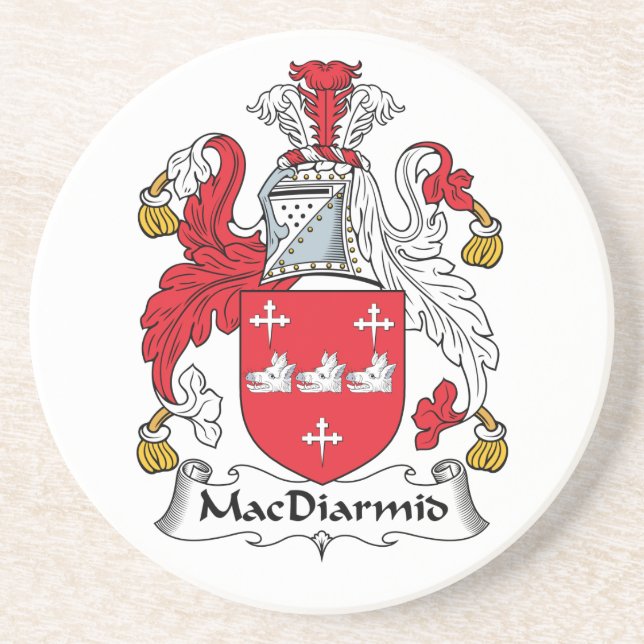 MacDiarmid familjvapensköld Underlägg Sandsten (Framsidan)