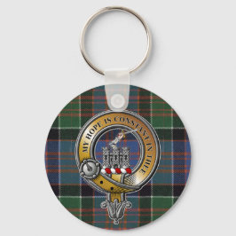 MacDonald Clanranald Tartan & Badge Nyckelring