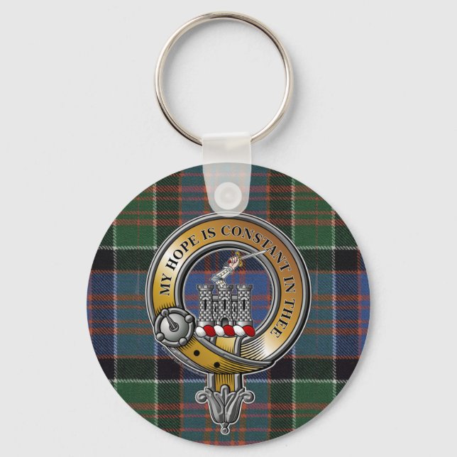 MacDonald Clanranald Tartan & Badge Nyckelring (Framsida)