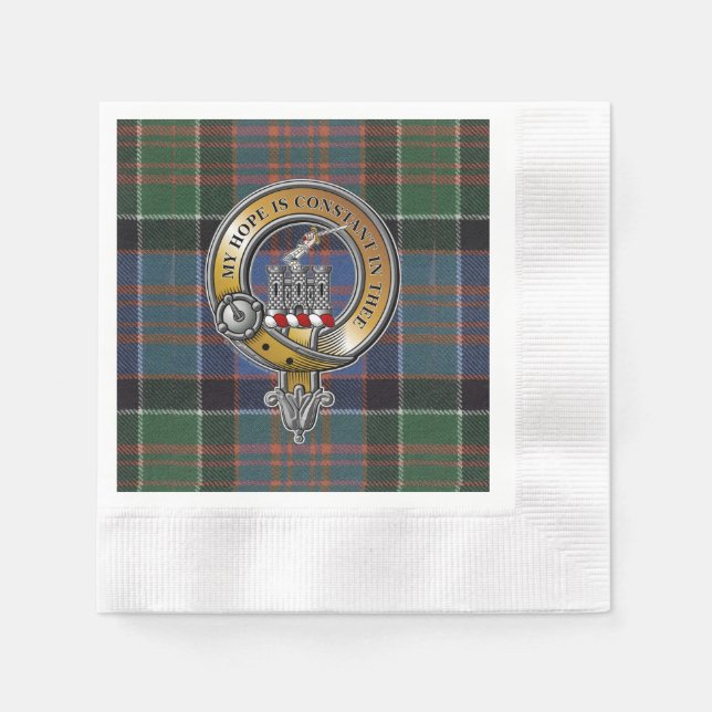 MacDonald Clanranald Tartan & Badge Pappersservett (Framsidan)